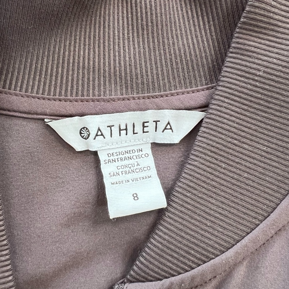Athleta Brooklyn Sleeveless Front Zip Cargo Pant Utility Jumpsuit Romper Brown 8 - Picture 8 of 15